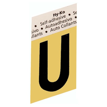 Hy-Ko 1.5 In Gold Aluminum Letter V, 10PK B00277